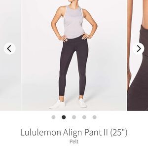 SOLD****Lululemon Align Pelt 25” size 4